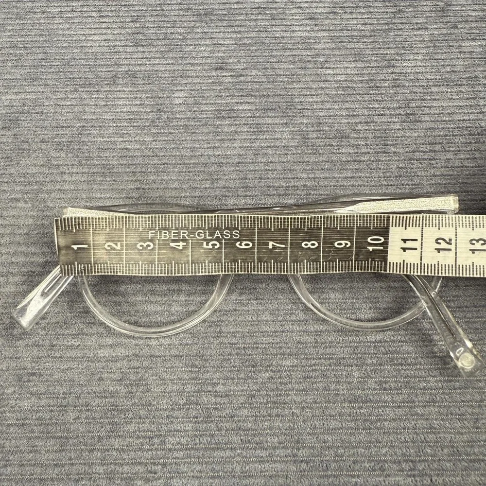 Warby Parker Haskell Eyeglasses Crystal Clear Round Frames 49-22-145 Glitter